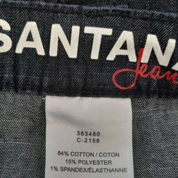 SANTANA JEANS / Blue Jean Short Mini Skirt Classic 5-Pocket Style Sz 16 - Picture 8 of 8